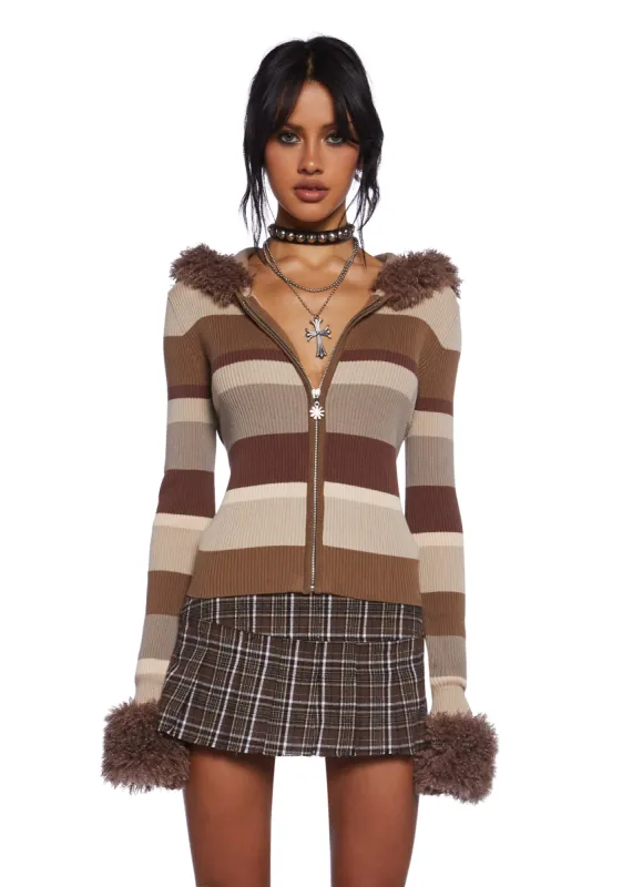 Coffeehouse Sessions Striped Cardigan sold by Dolls Kill
