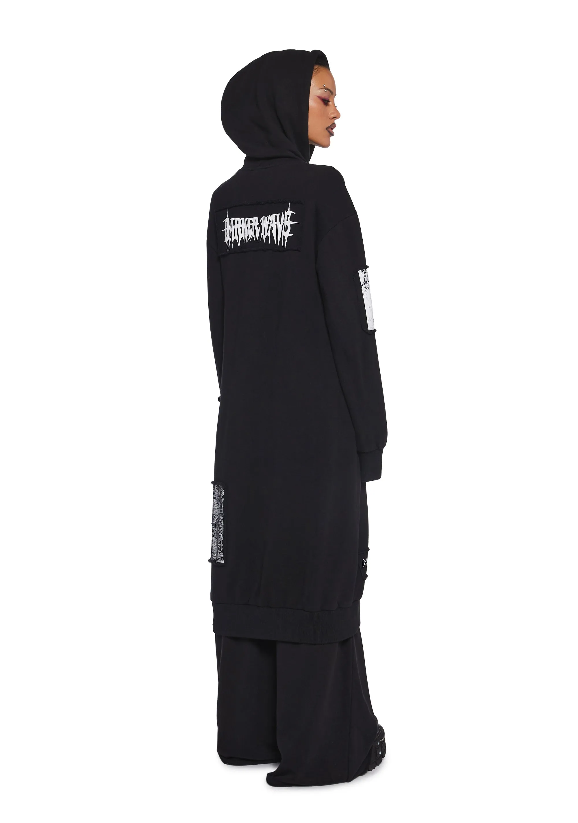 Diatonic Hoodie Duster With Patches sold by Dolls Kill product image thumbnail 4