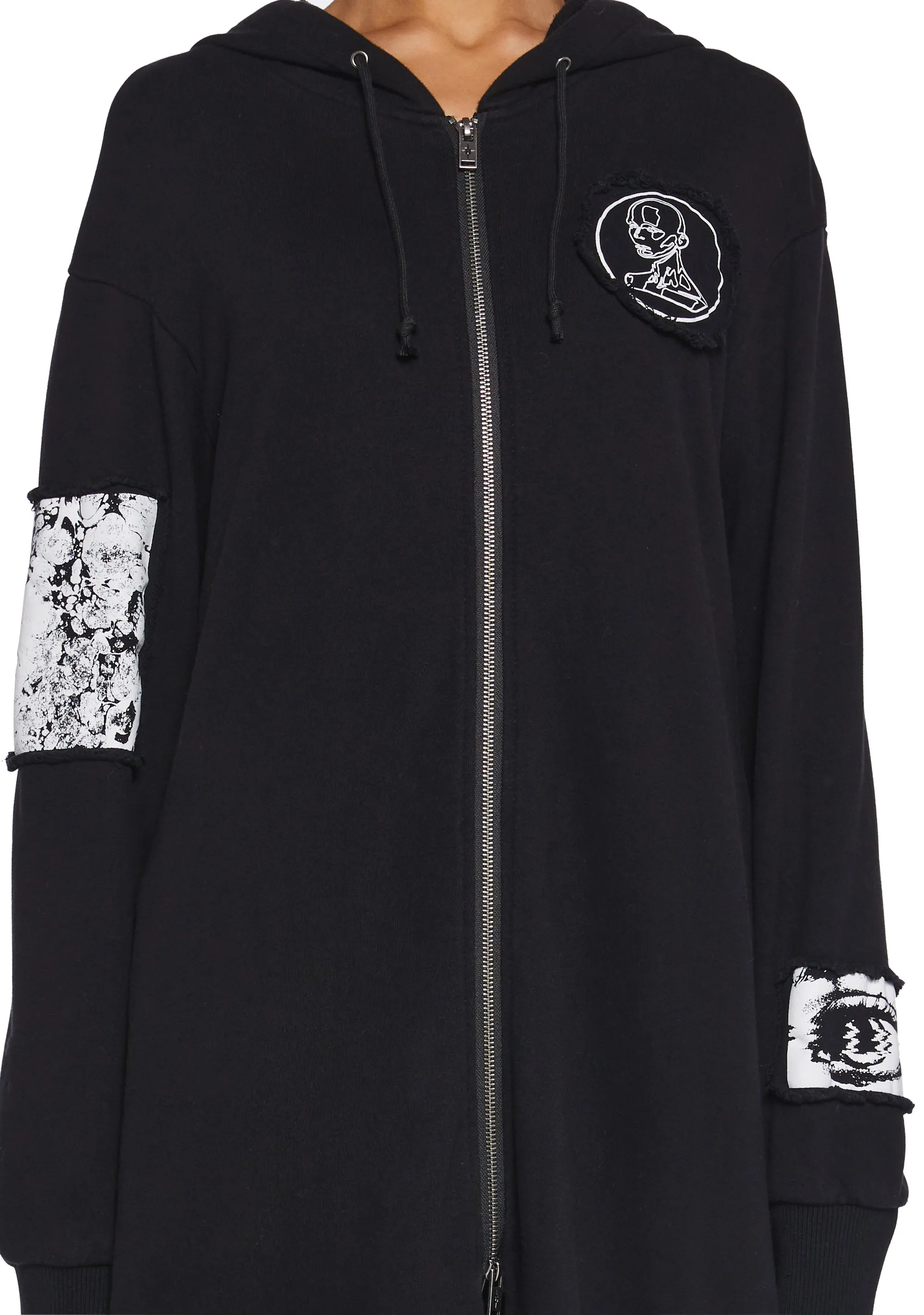 Diatonic Hoodie Duster With Patches sold by Dolls Kill product image thumbnail 2