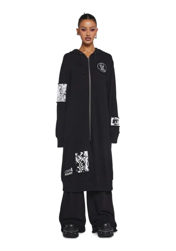 Diatonic Hoodie Duster With Patches sold by Dolls Kill