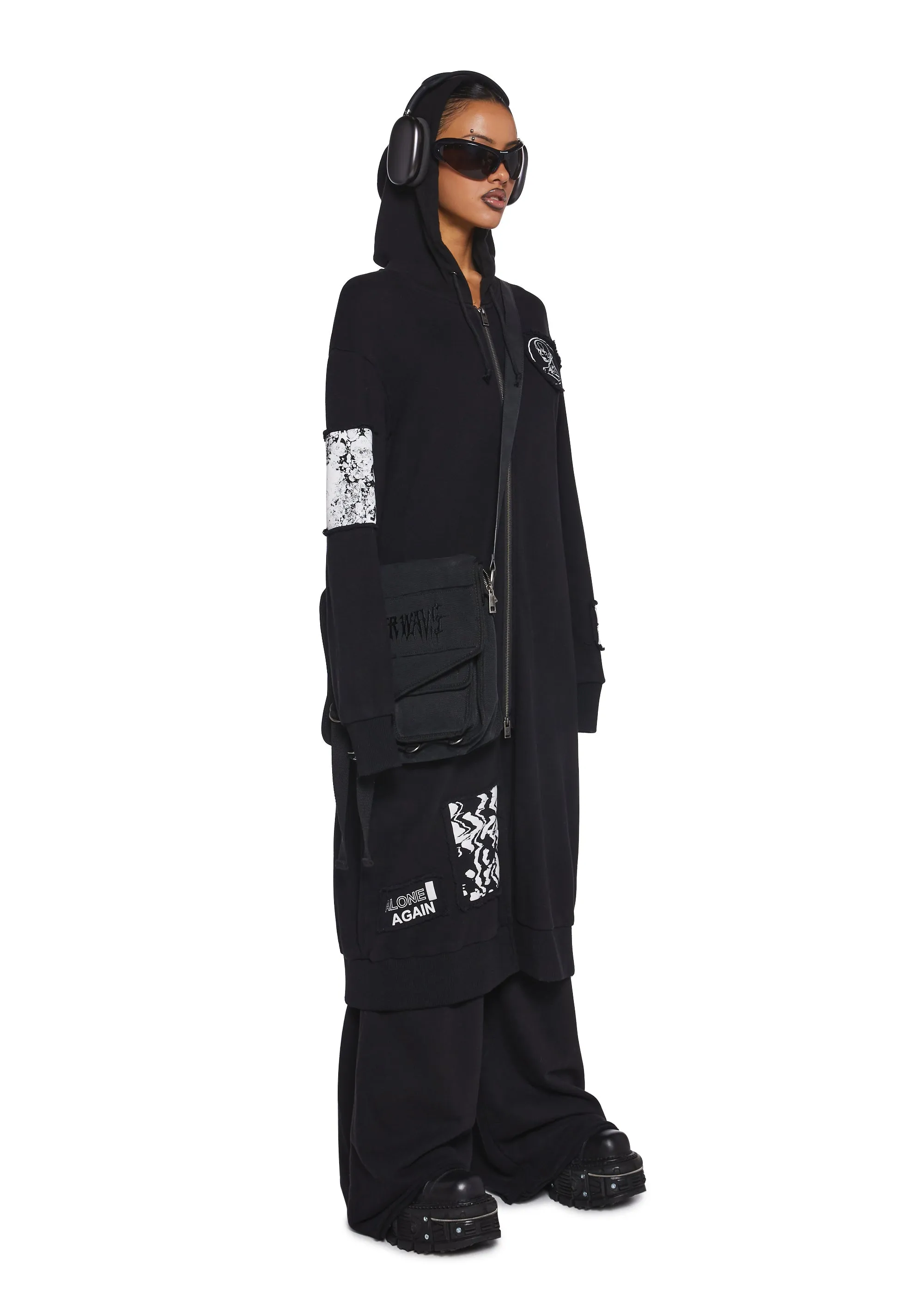 Diatonic Hoodie Duster With Patches sold by Dolls Kill product image thumbnail 3