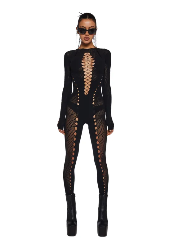 Hacker Spirit Mesh Catsuit sold by Dolls Kill