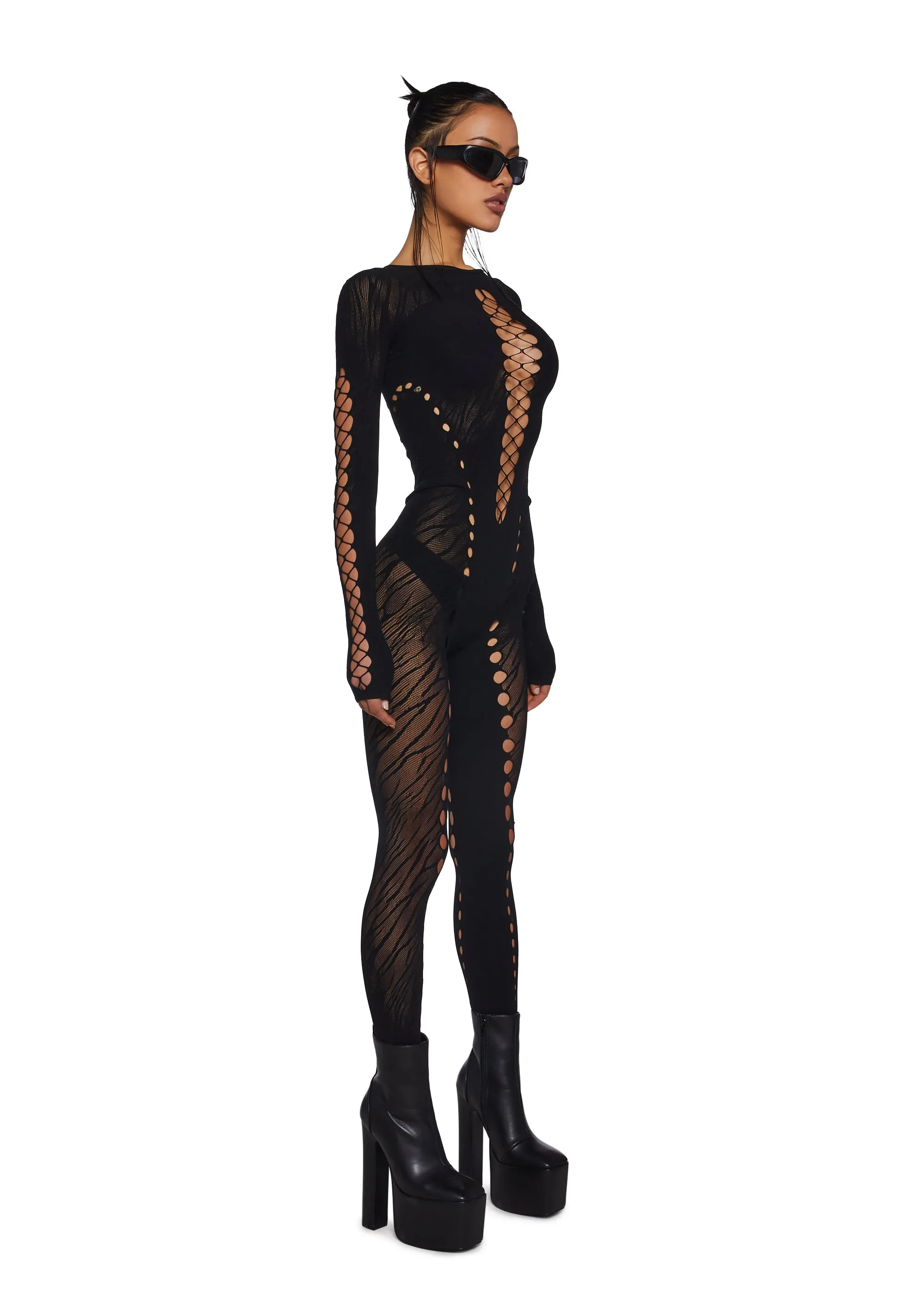 Hacker Spirit Mesh Catsuit sold by Dolls Kill product image thumbnail 3