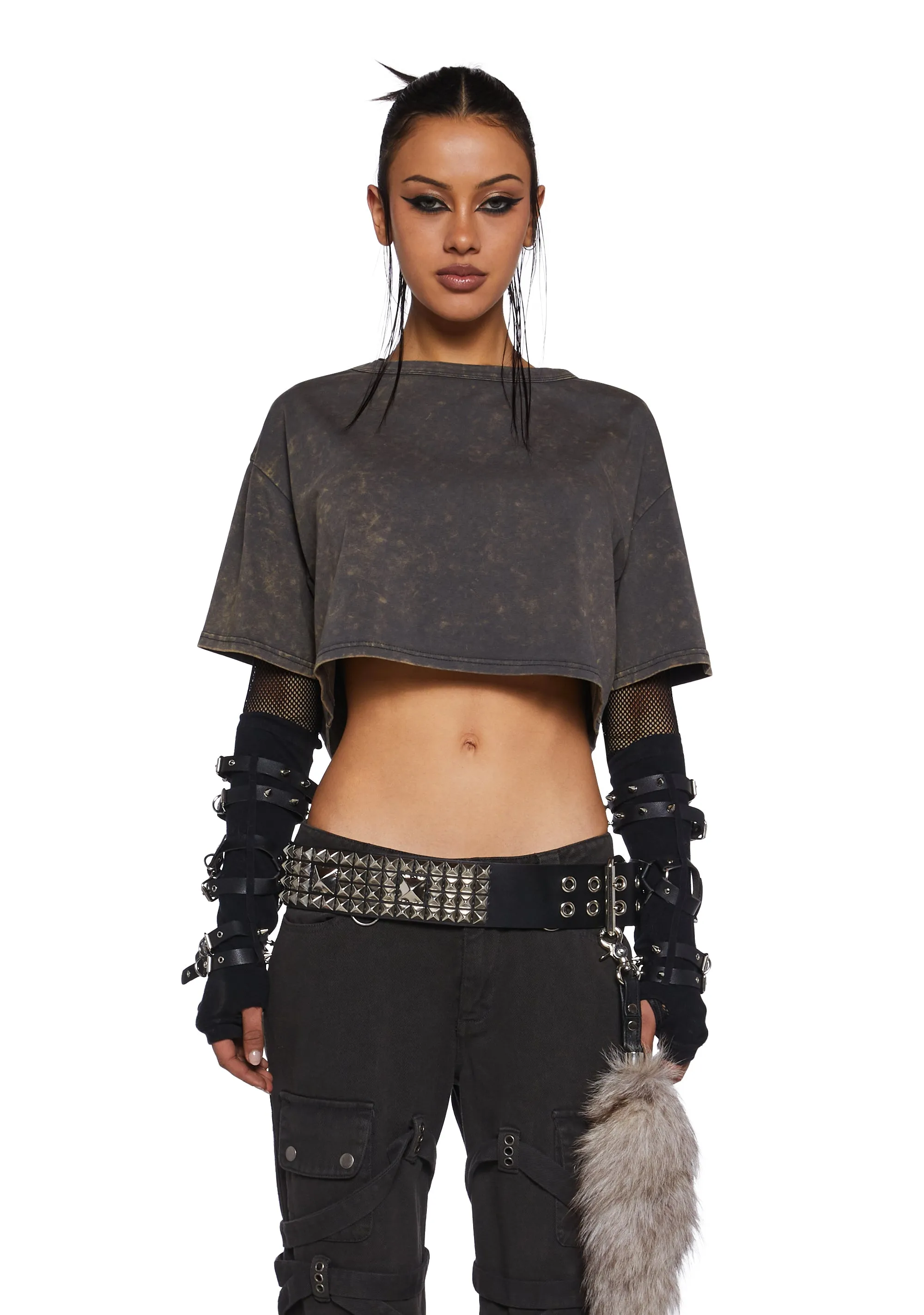 Internal Chaos Crop Top sold by Dolls Kill