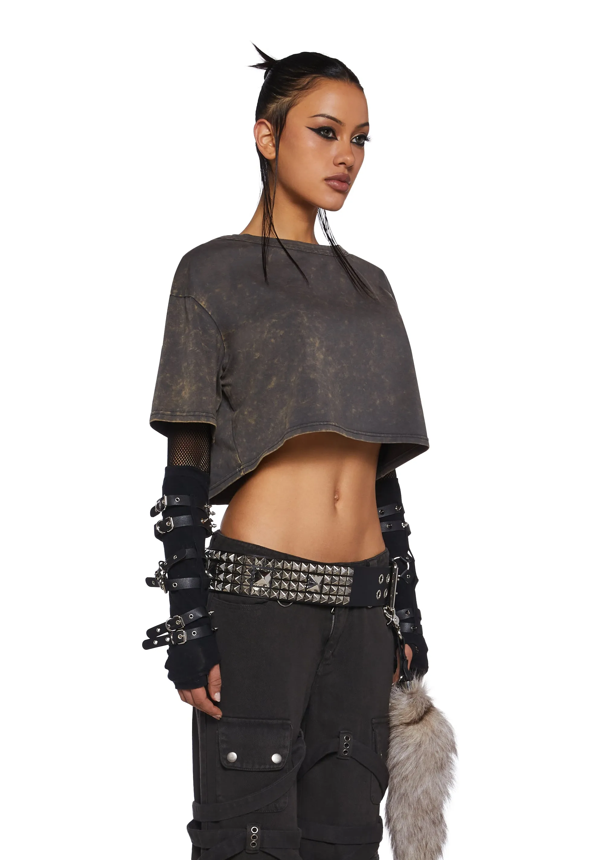 Internal Chaos Crop Top sold by Dolls Kill product image thumbnail 3