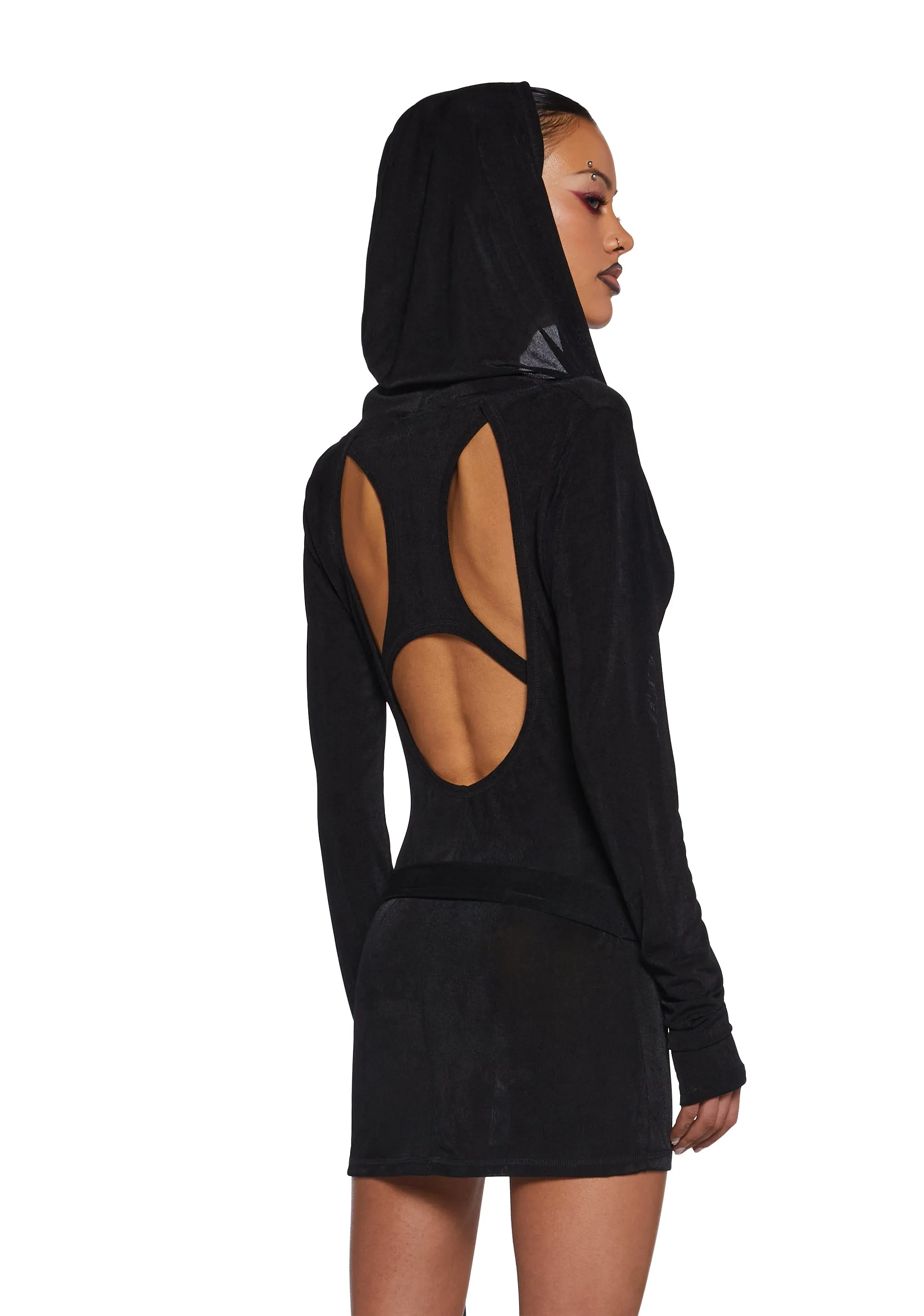 Diatonic Cut Out Hooded Dress sold by Dolls Kill product image thumbnail 4