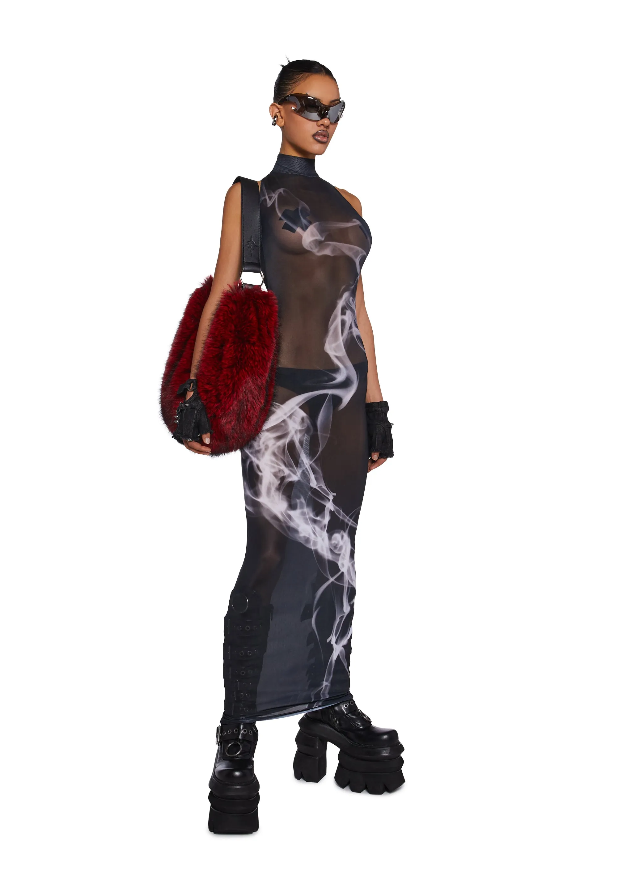 Diatonic Smoke Maxi Dress sold by Dolls Kill product image thumbnail 5