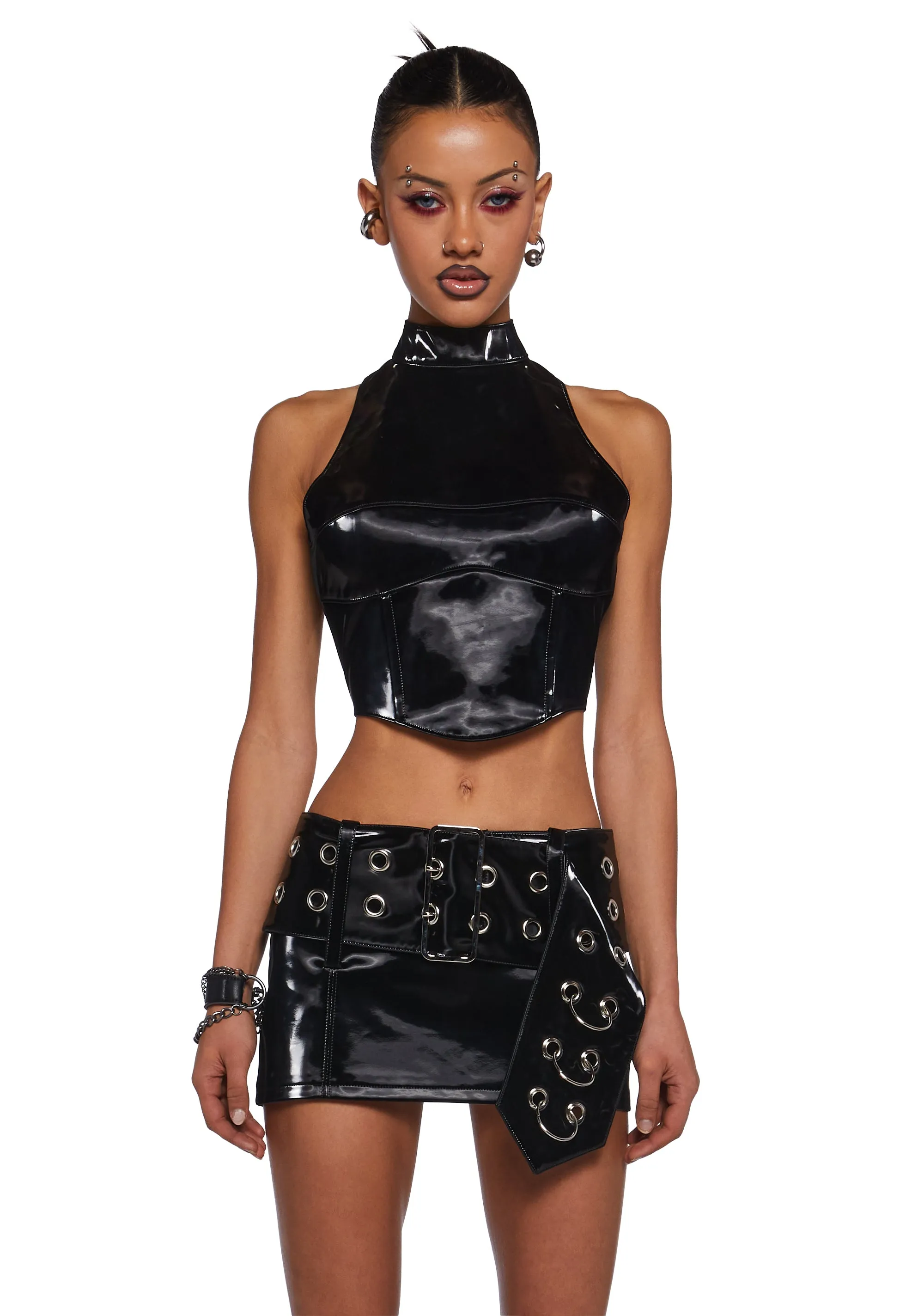 Diatonic Mock Neck Tank sold by Dolls Kill