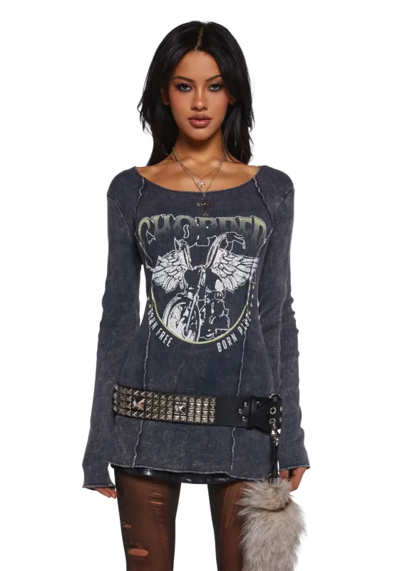 Highway Rebel Long Sleeve Tee sold by Dolls Kill
