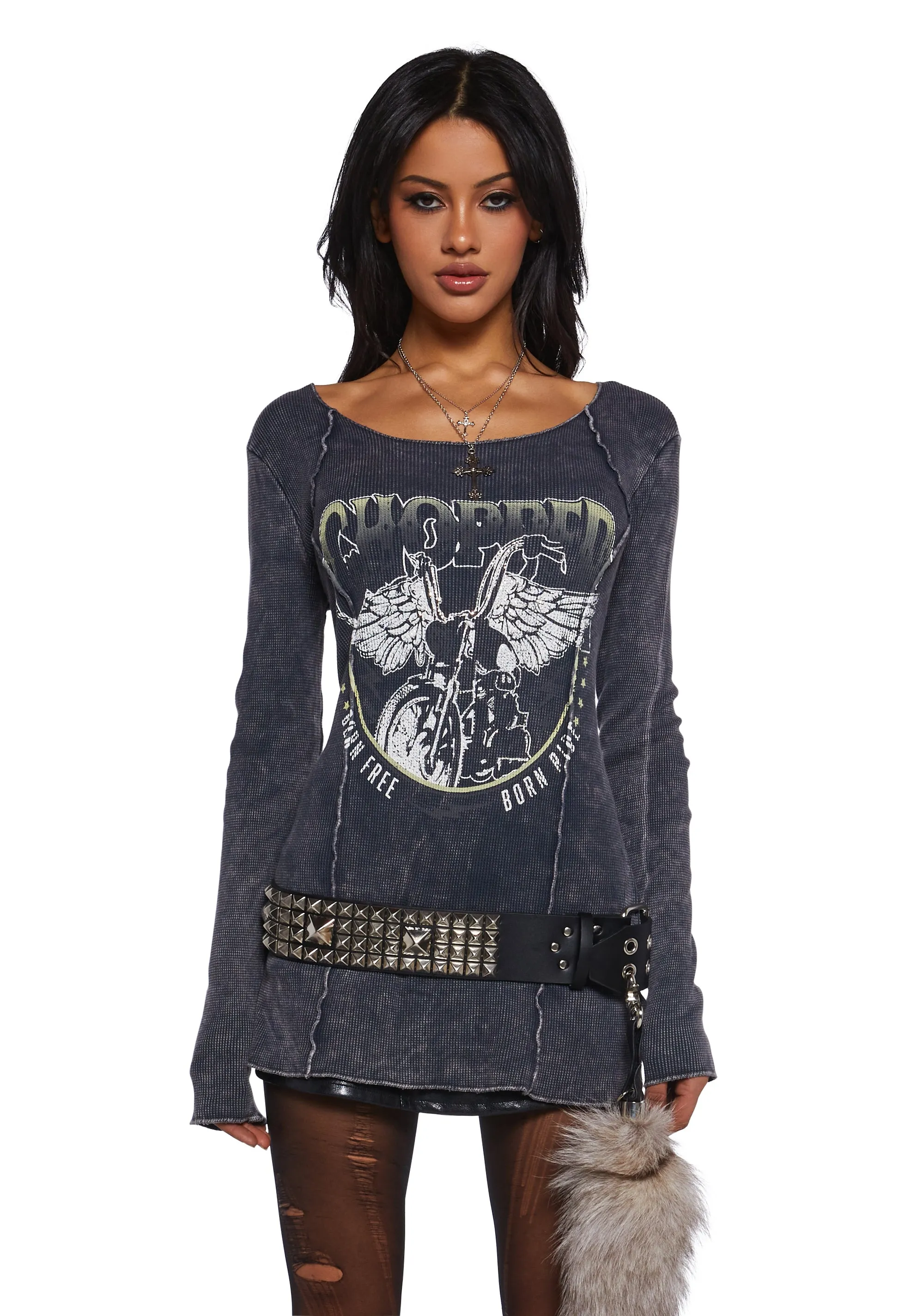 Highway Rebel Long Sleeve Tee sold by Dolls Kill