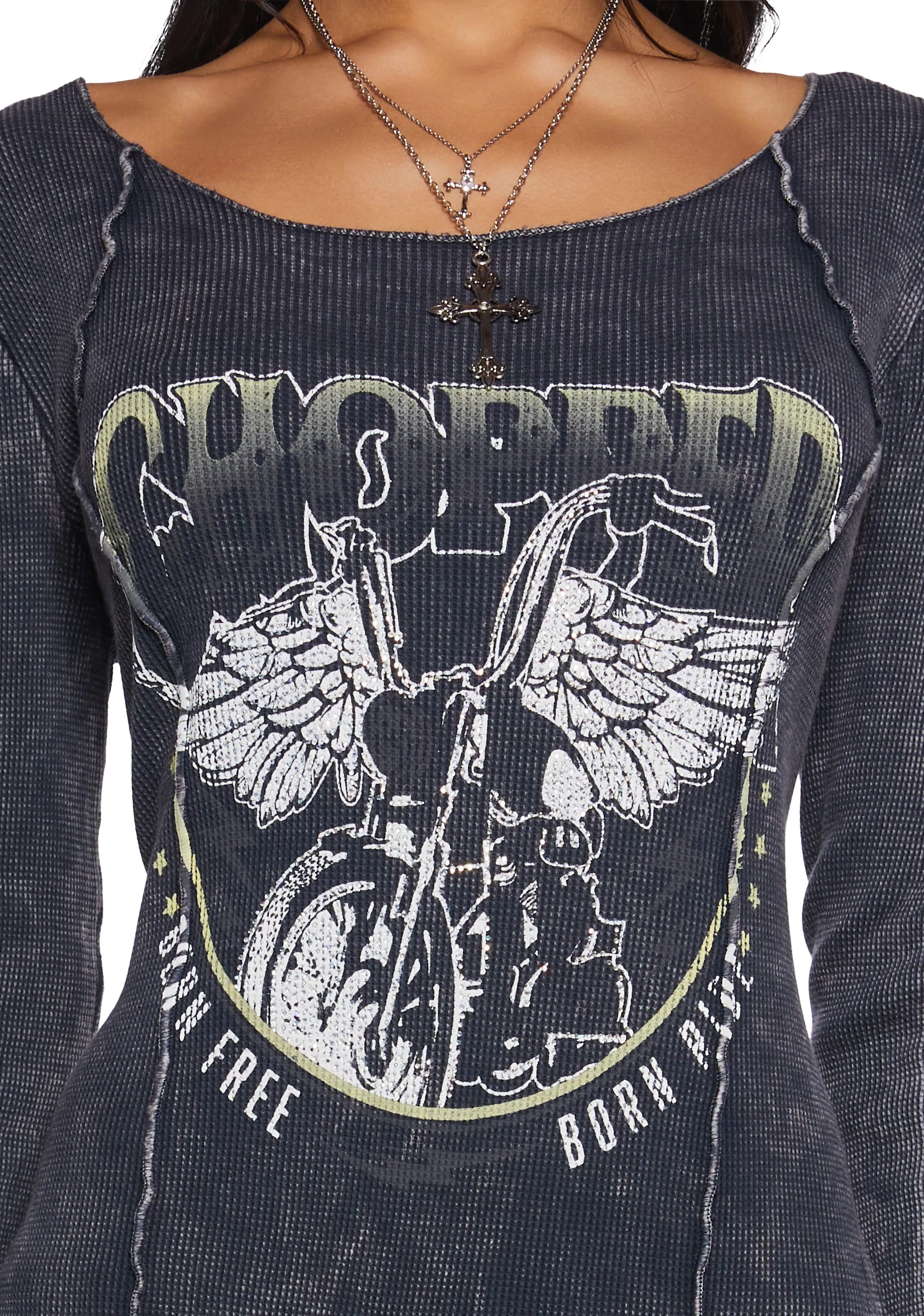 Highway Rebel Long Sleeve Tee sold by Dolls Kill product image thumbnail 5