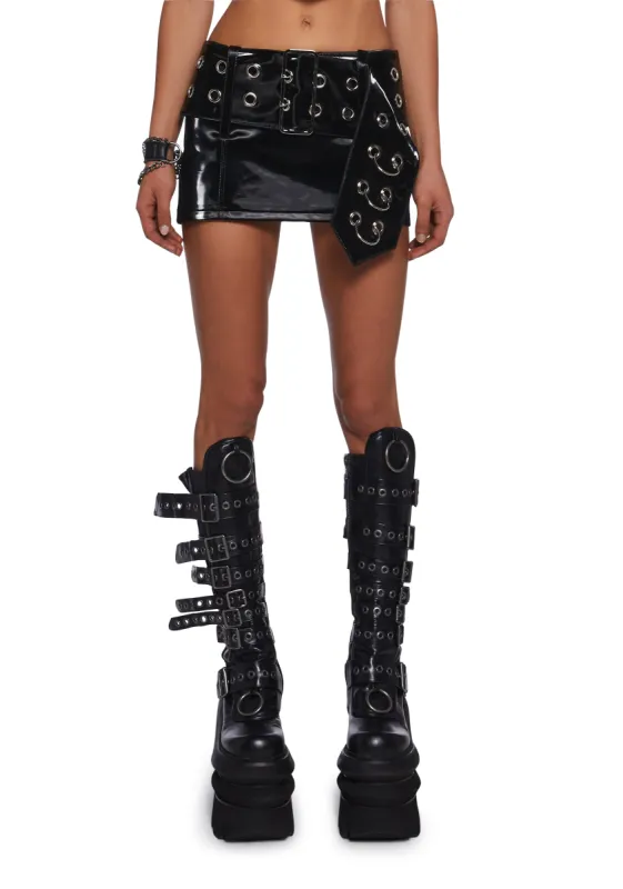 Diatonic Belted Mini Skirt sold by Dolls Kill