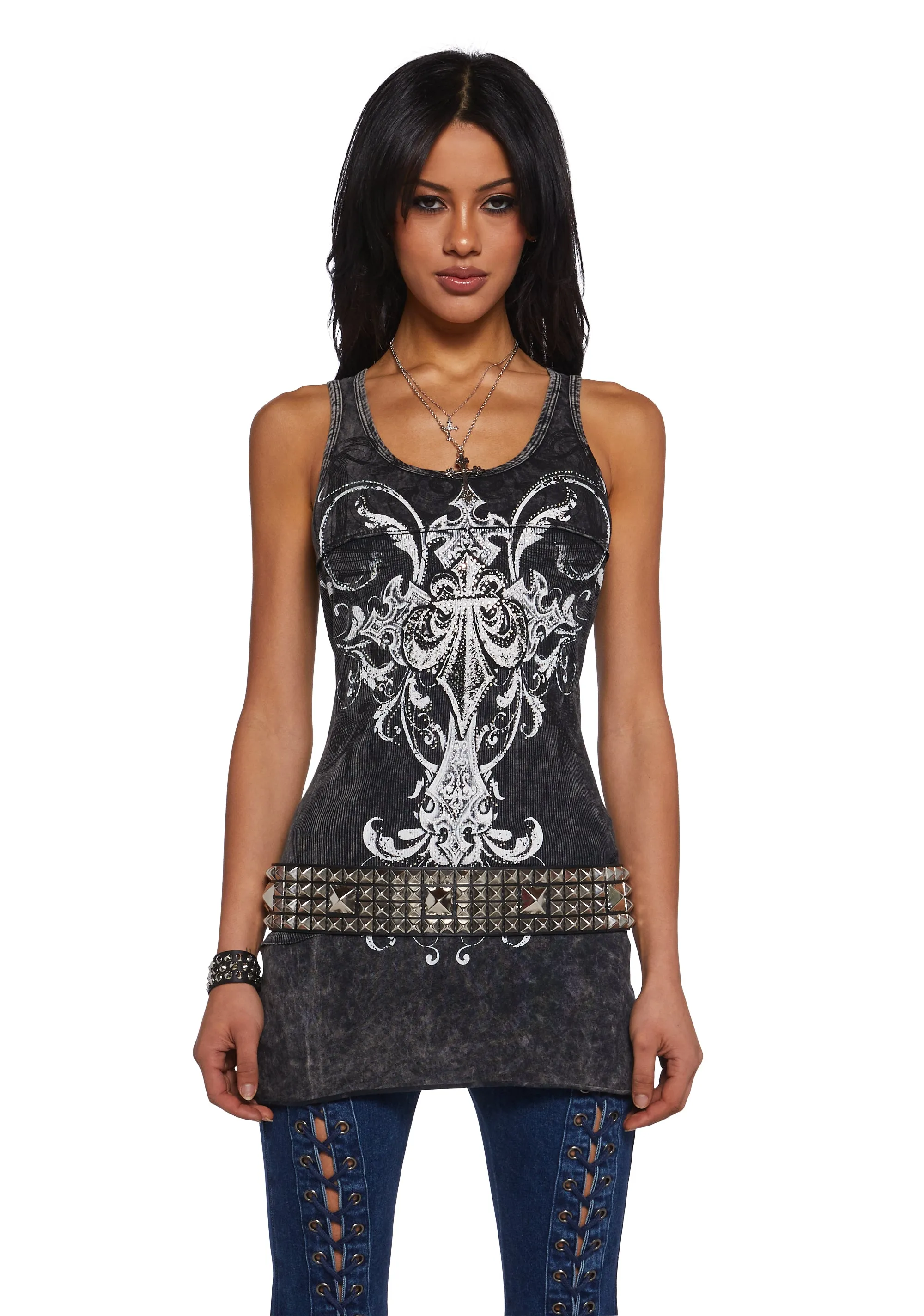 Royally Ruthless Graphic Tank sold by Dolls Kill