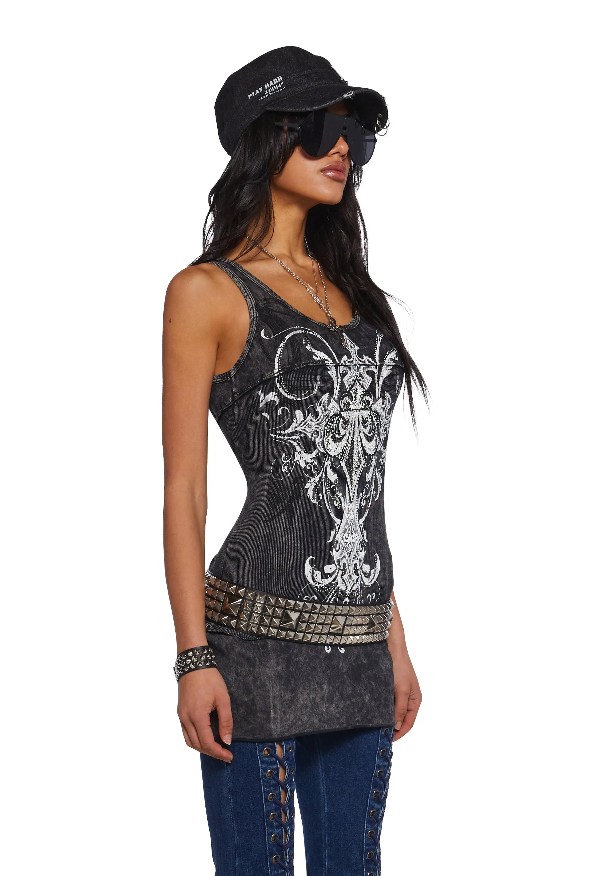 Royally Ruthless Graphic Tank sold by Dolls Kill product image thumbnail 3