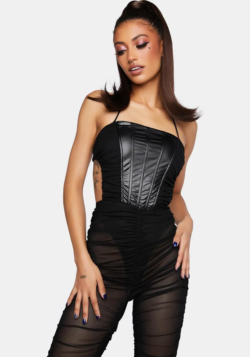 Subtle Flex Ruched Jumpsuit sold by Dolls Kill product image thumbnail 2