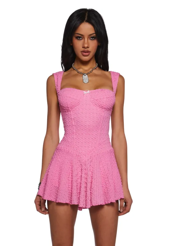 I Could Care Less Mini Dress - Pink sold by Dolls Kill