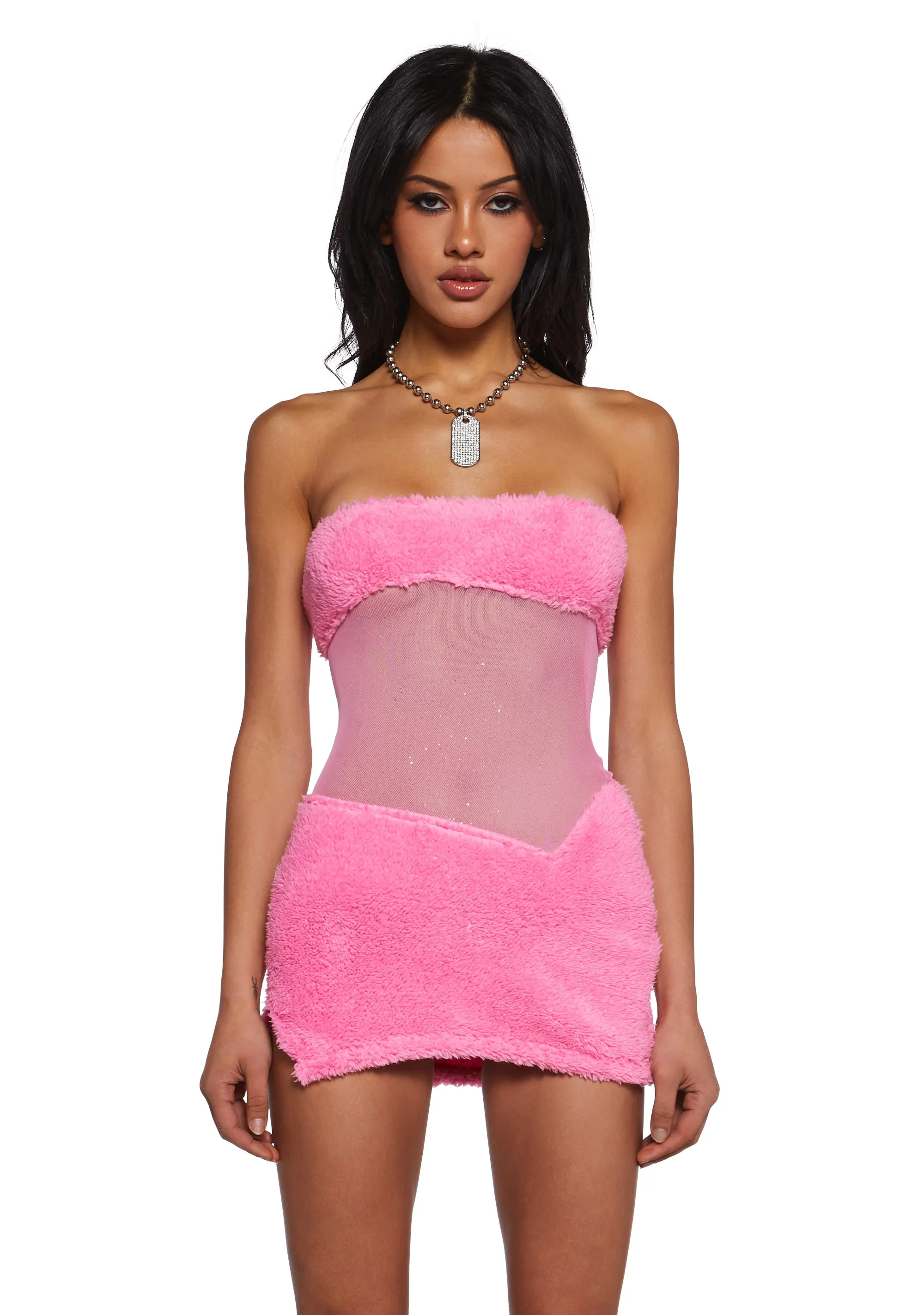 Call My Bluff Mini Dress - Pink sold by Dolls Kill