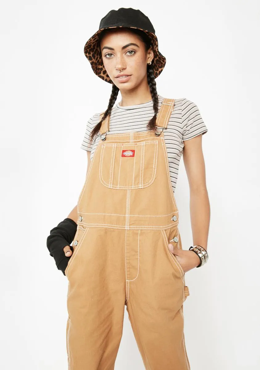 Relaxed Straight Leg Carpenter Overalls sold by Dolls Kill