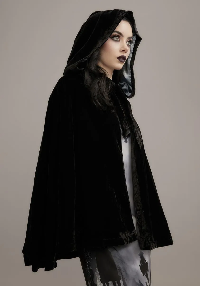 Close Enough To Kill Velvet Cape sold by Dolls Kill