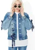 Garden Variety Lace-Up Denim Jacket sold by Dolls Kill