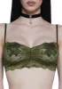 Hidden Secrets Lace Bralette - Olive sold by Dolls Kill