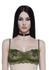 Hidden Secrets Lace Bralette - Olive sold by Dolls Kill