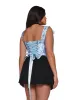 Plus Lavish Duchess Corset Top - Blue sold by Dolls Kill
