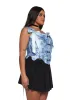 Plus Lavish Duchess Corset Top - Blue sold by Dolls Kill