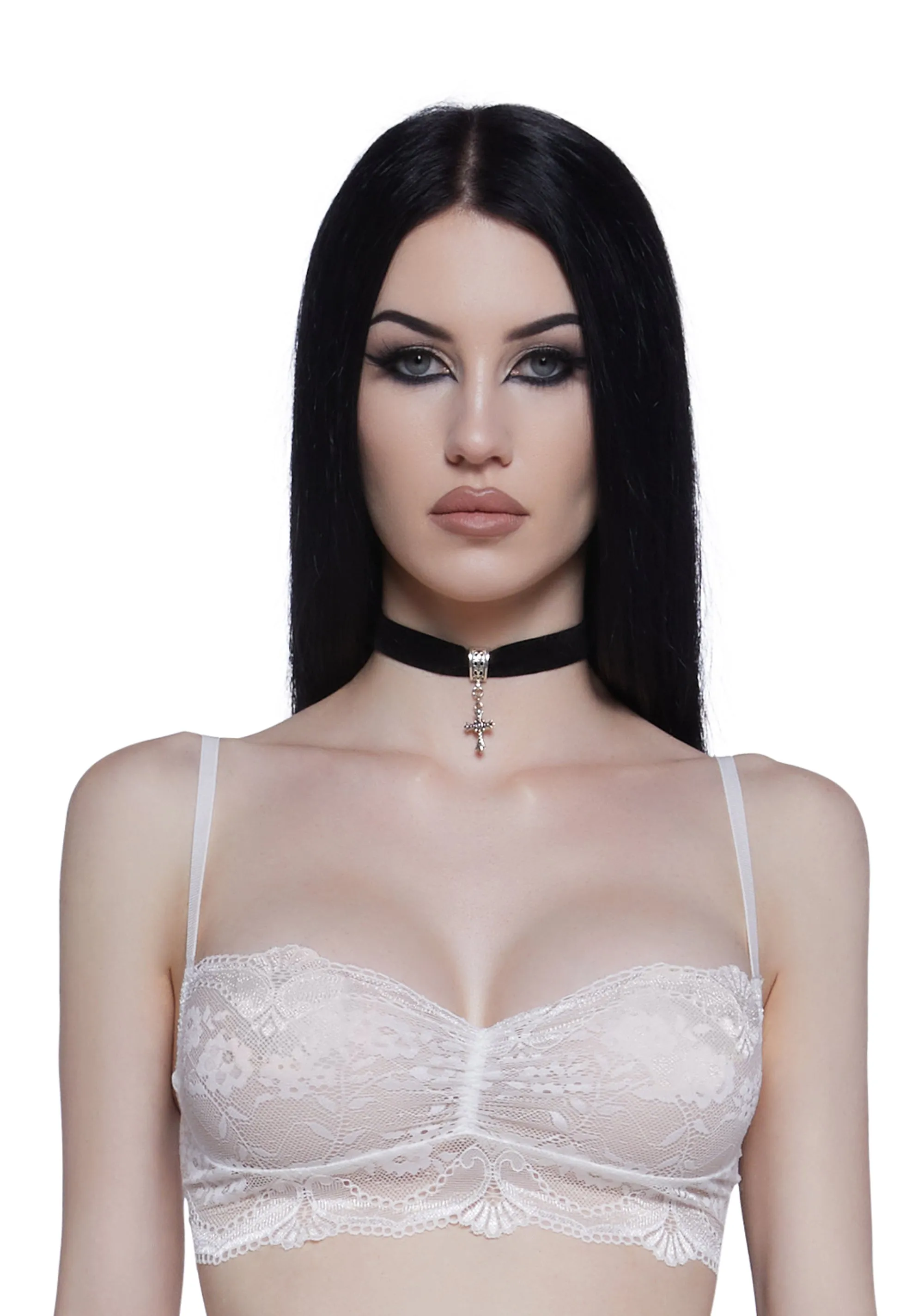 Hidden Secrets Lace Bralette - White sold by Dolls Kill product image thumbnail 3
