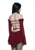 Collective Hearts Mini Dress - Dark Red sold by Dolls Kill