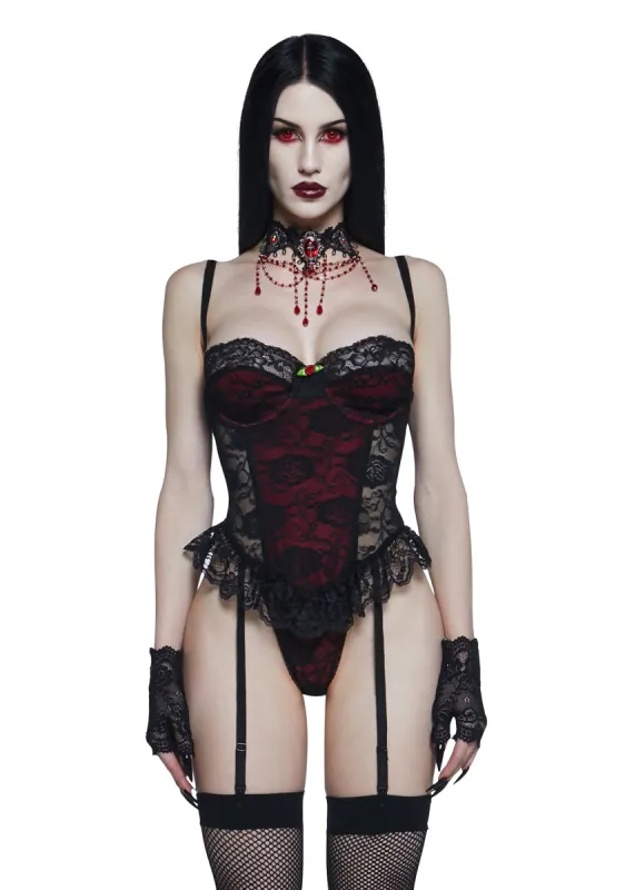 Release The Bats Lace Bodysuit sold by Dolls Kill
