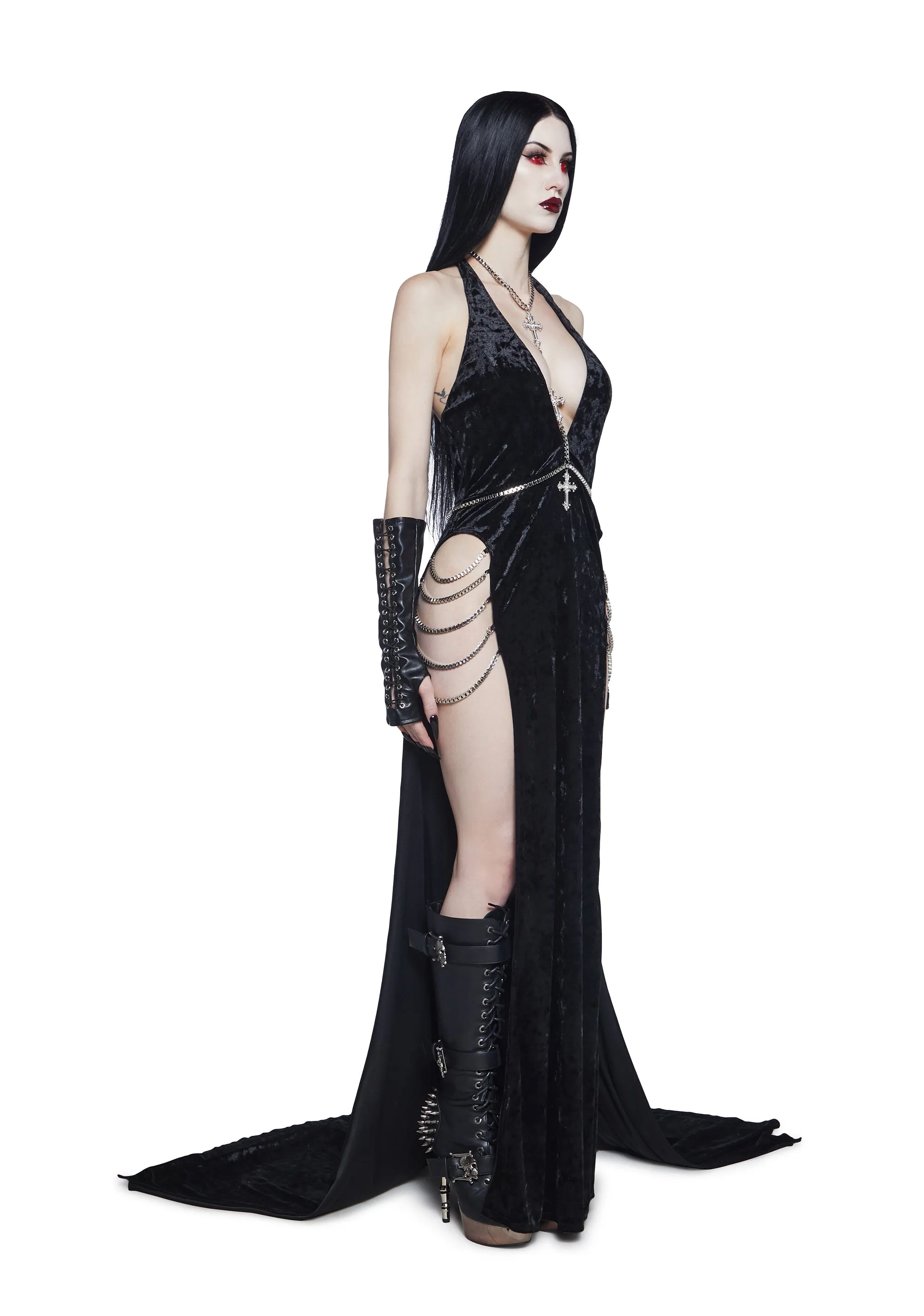 Queen Of The Dead Maxi Dress sold by Dolls Kill product image thumbnail 3