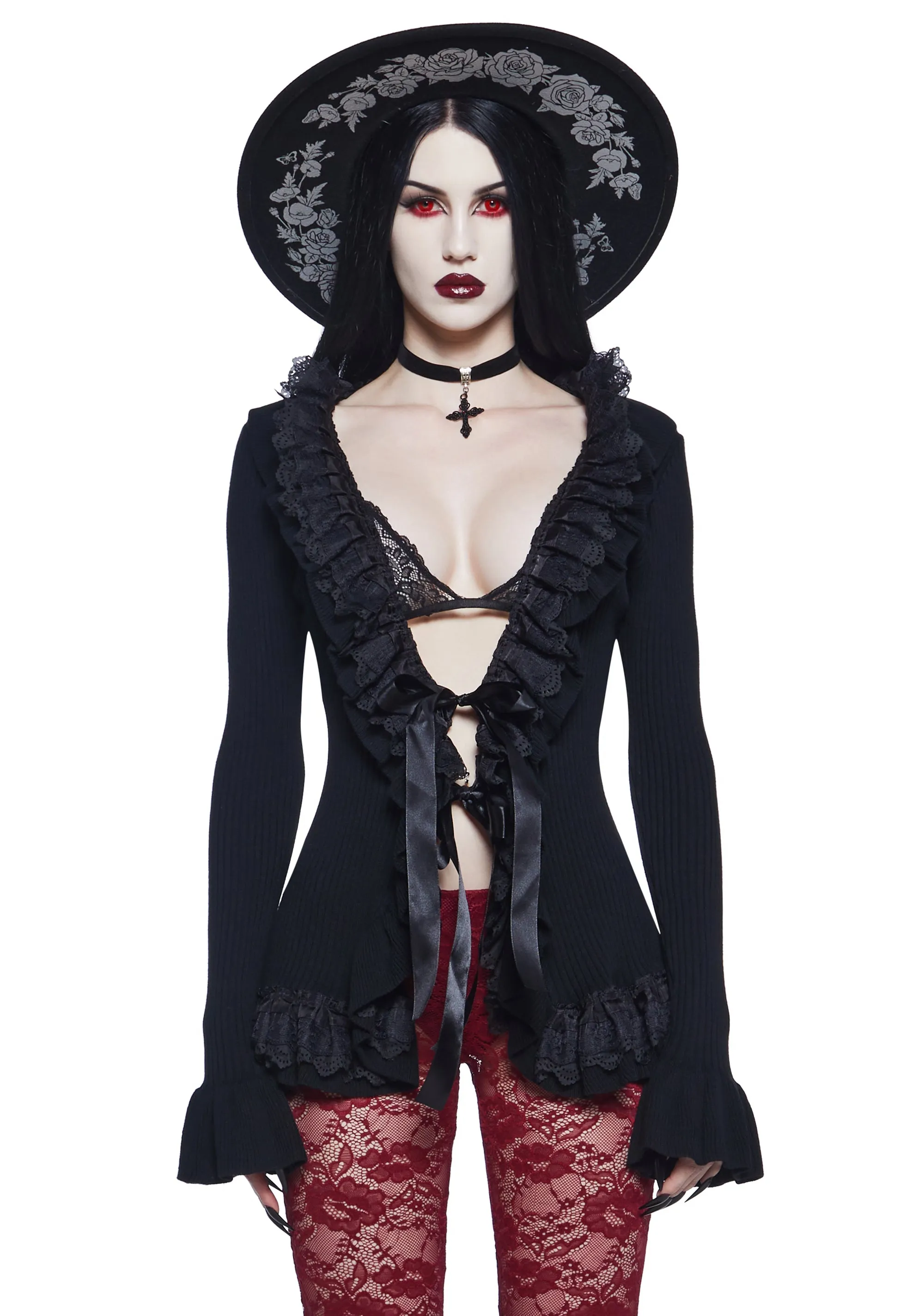Celestial Darkness Knit Cardigan sold by Dolls Kill