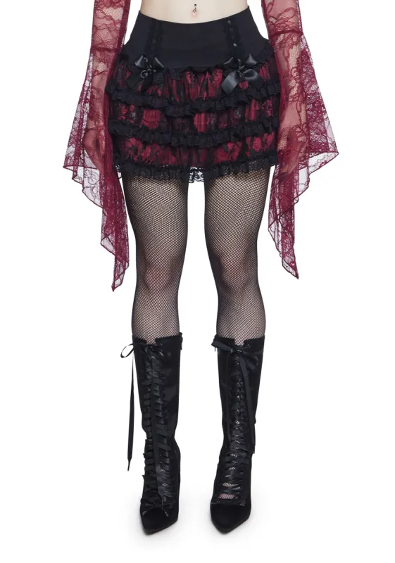 Once Bitten Mini Skirt sold by Dolls Kill