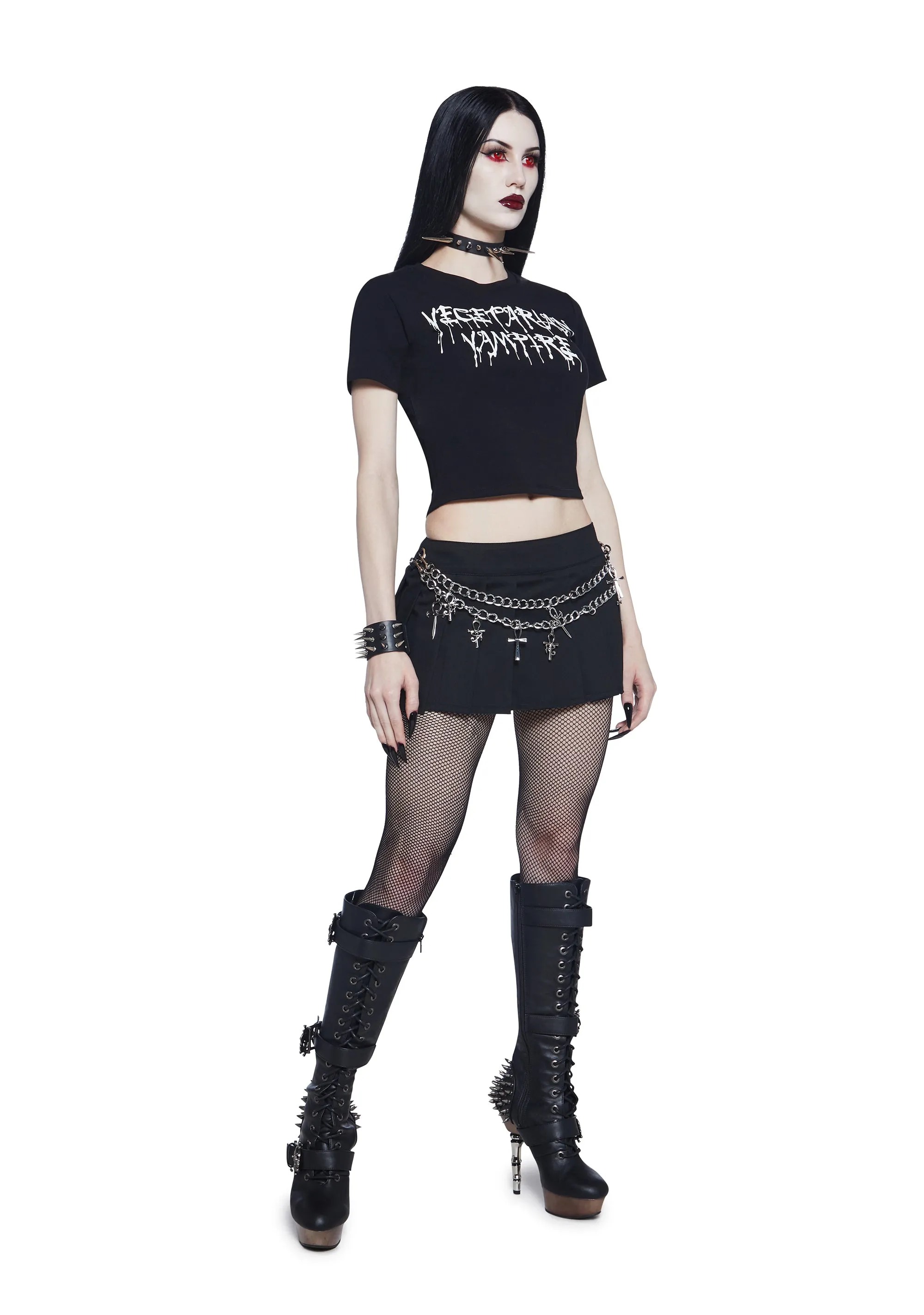 End Of Days Chain Belt Mini Skirt sold by Dolls Kill product image thumbnail 3