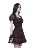 Spiritual Sacrilege Mini Dress - Black/Red sold by Dolls Kill