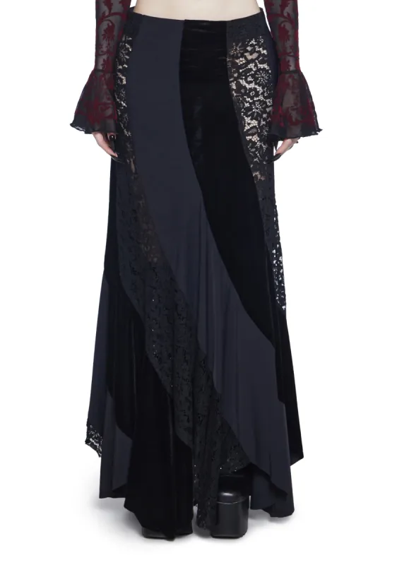 Coffin Dreams Maxi Skirt sold by Dolls Kill