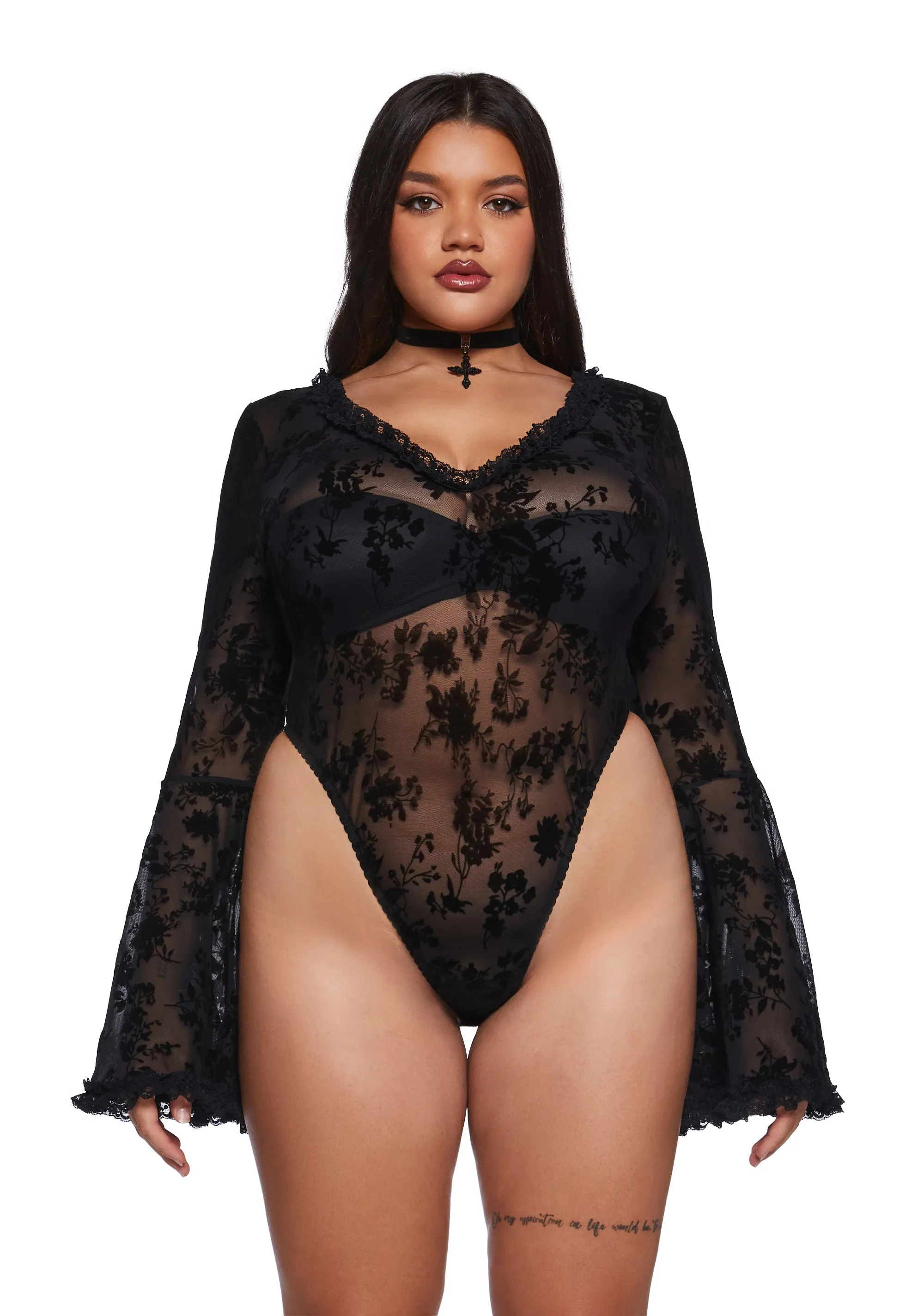 Pursuit Of Blood Mesh Bodysuit - Black sold by Dolls Kill product image thumbnail 2