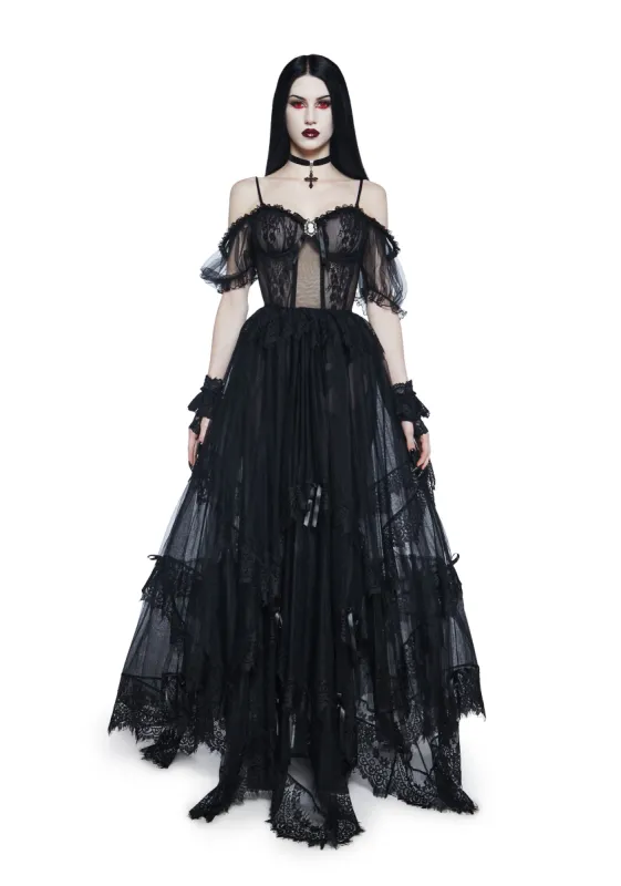 Dine And Die Maxi Dress sold by Dolls Kill