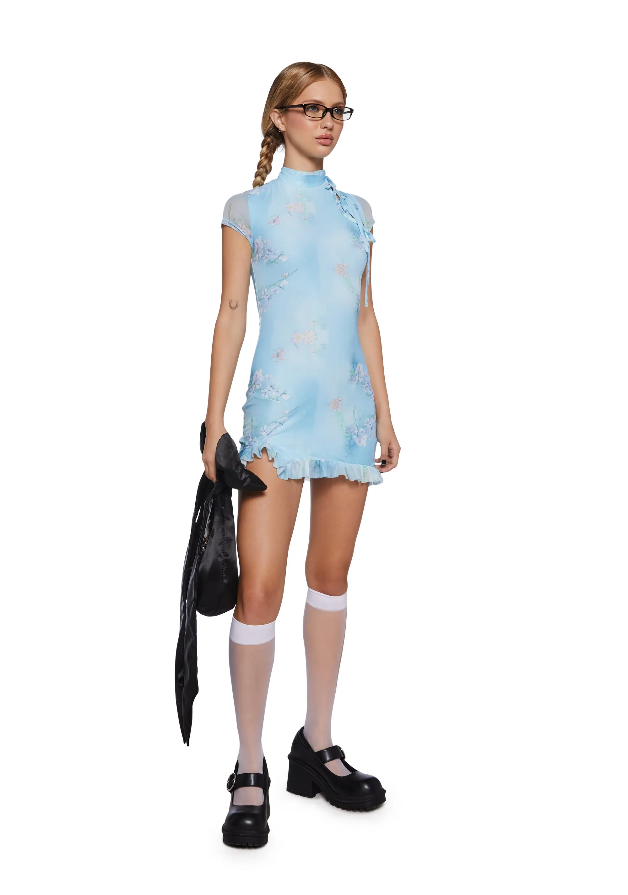 Up Too Late Mini Dress - Blue sold by Dolls Kill product image thumbnail 2