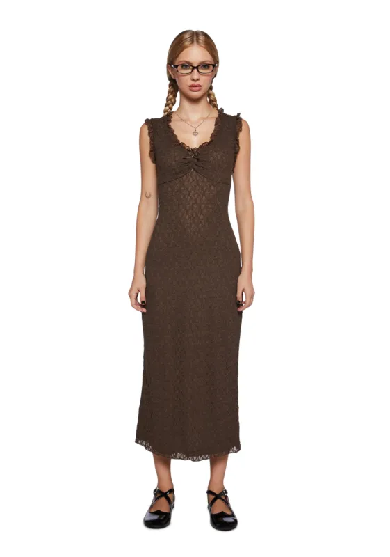 Oblivious Joy Lace Midi Dress sold by Dolls Kill
