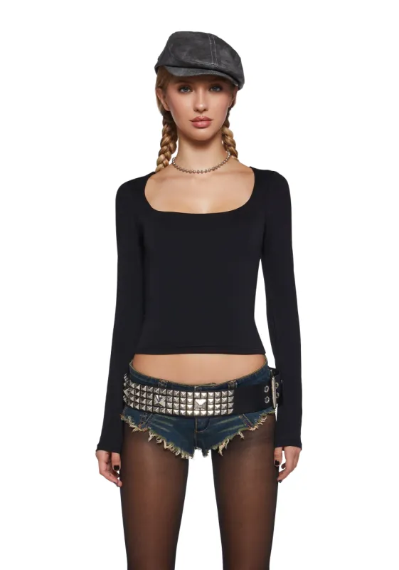 Singled Out Long Sleeve Tee - Black sold by Dolls Kill