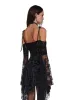 F is For Fairies Handkerchief Dress - Black Velvet Lace sold by Dolls Kill