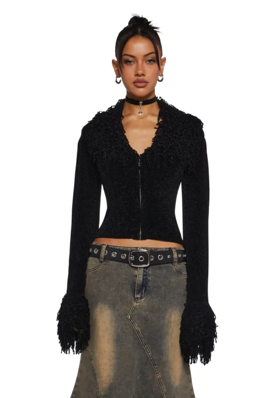 Positive Vibes Only Chenille Sweater Top sold by Dolls Kill