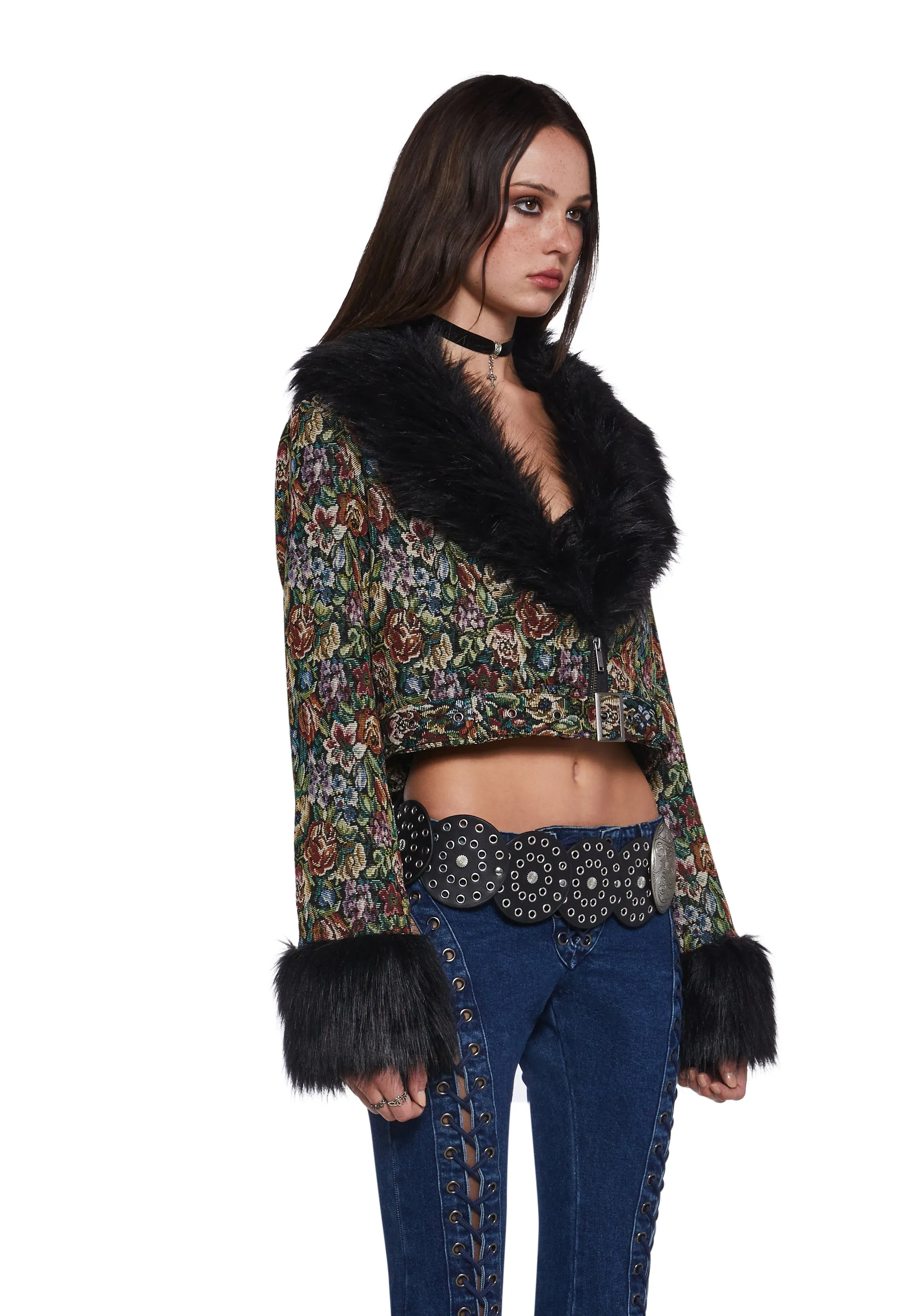 Boheme Garden Moto Jacket sold by Dolls Kill product image thumbnail 3