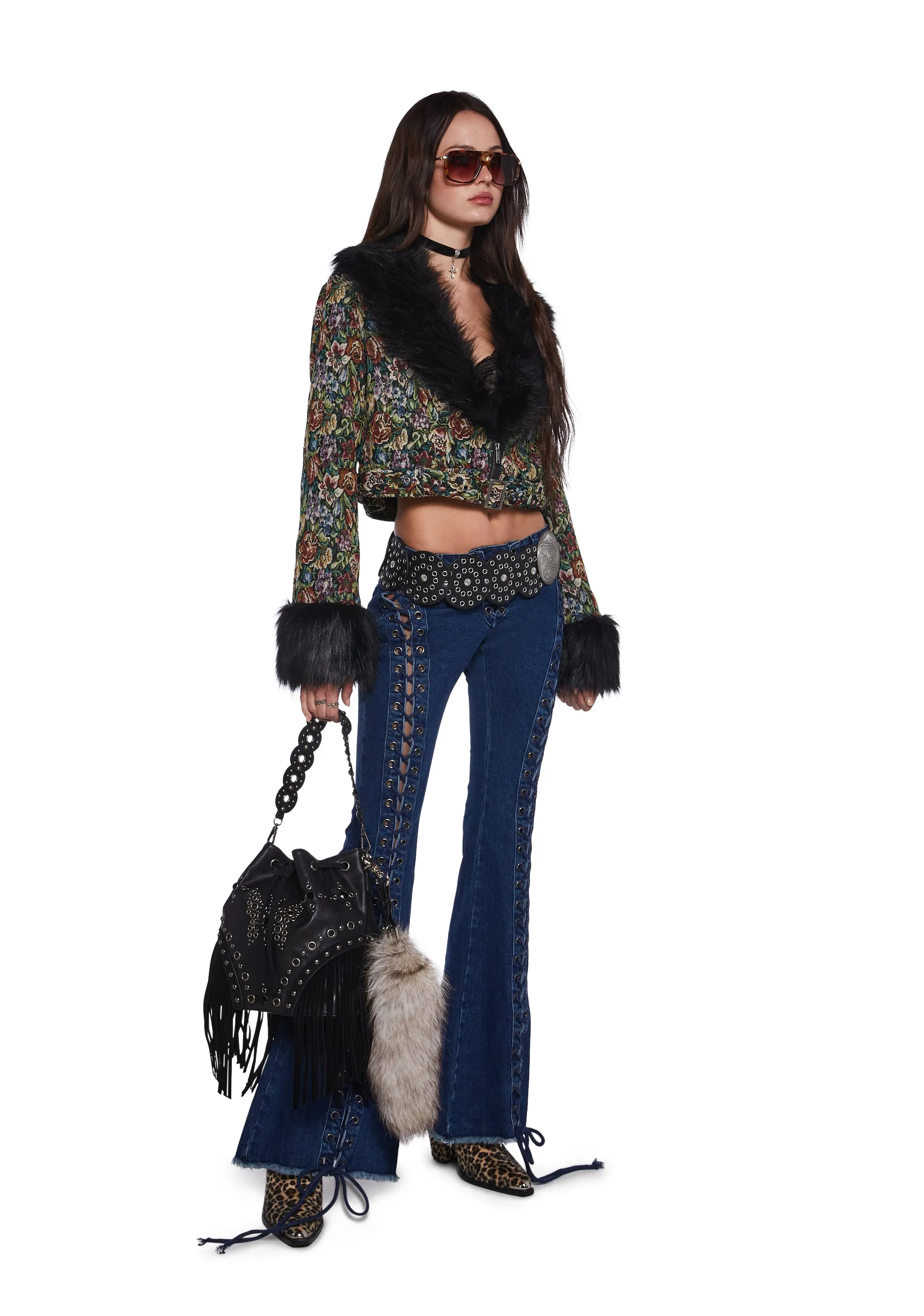 Boheme Garden Moto Jacket sold by Dolls Kill product image thumbnail 2