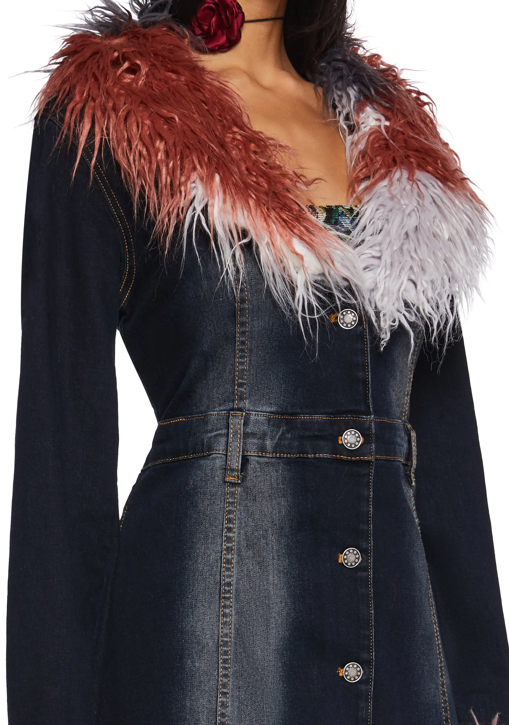 Let’s Go Anywhere Denim Coat sold by Dolls Kill product image thumbnail 2