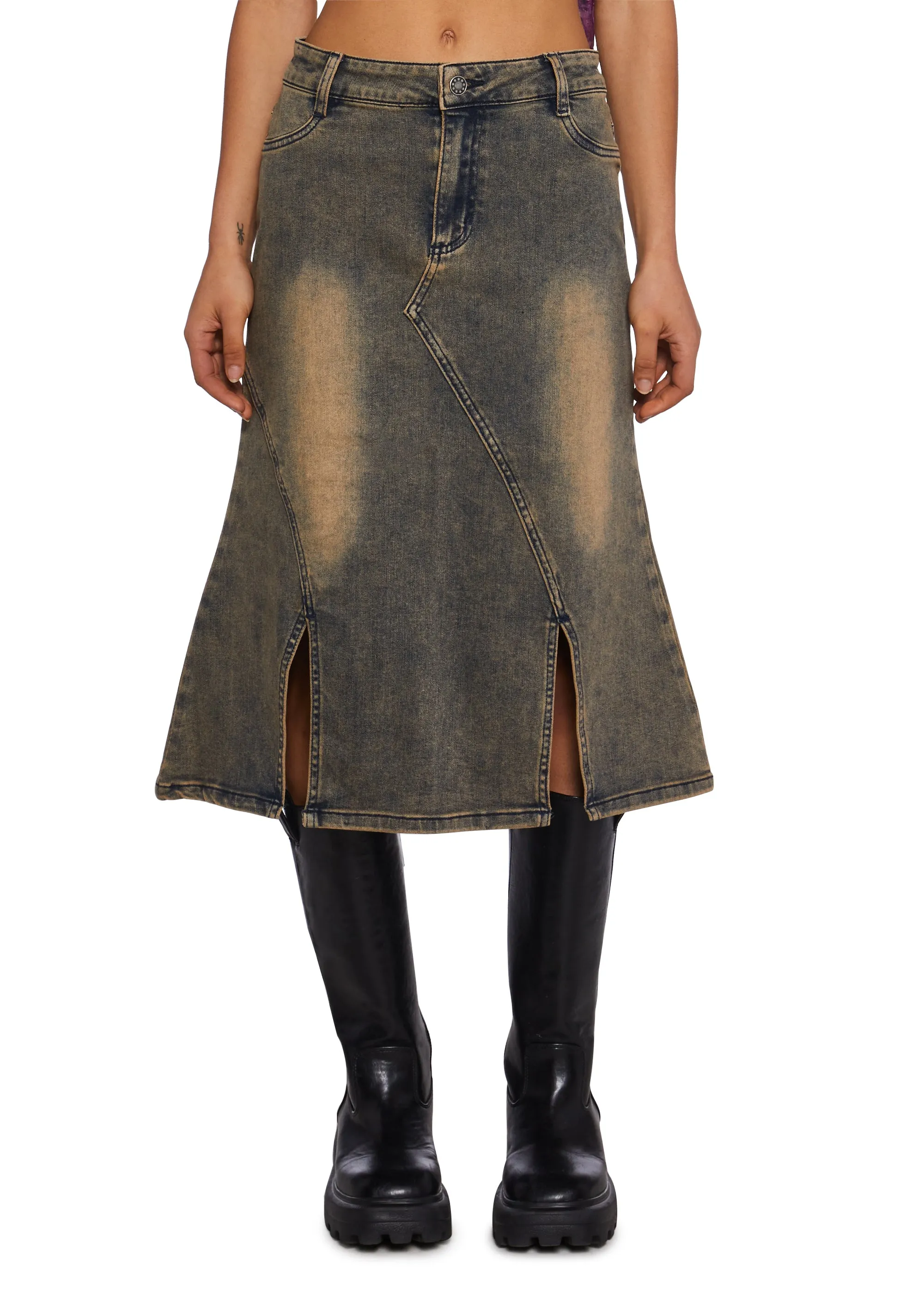 Stand On Business Midi Skirt sold by Dolls Kill