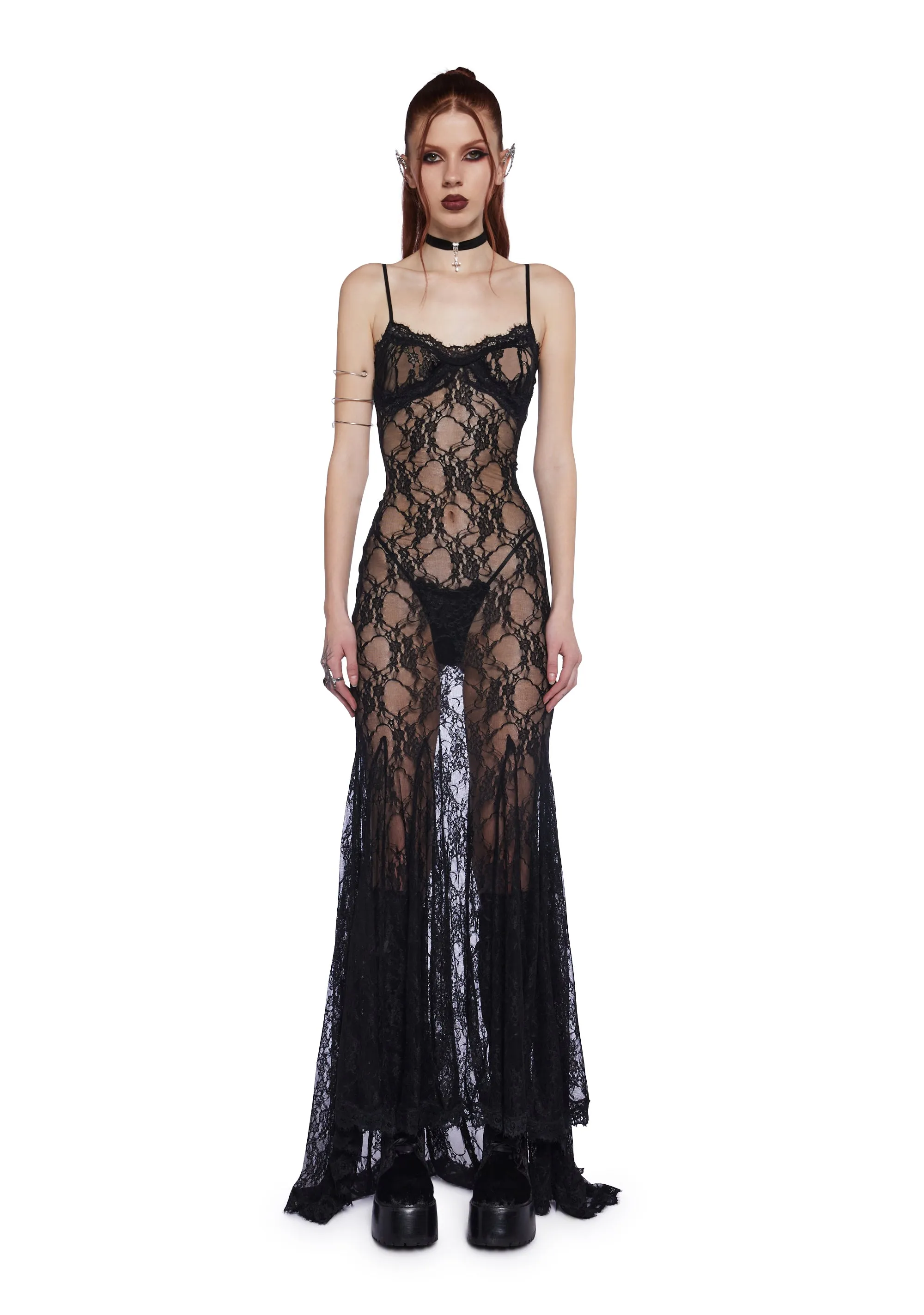 Blind Intuition Maxi Dress - Black sold by Dolls Kill