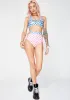 Check High Waist Cut-Out Bikini Bottoms sold by Dolls Kill